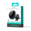 Joyroom car phone holder with wireless charger (MagSafe compatible) with air vent fan - black (JR-ZS