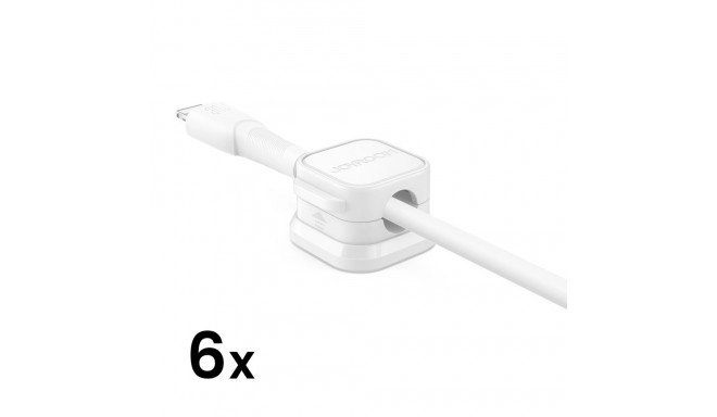 Joyroom JR-ZS368 magnetic cable organizer - white (6 pcs.)