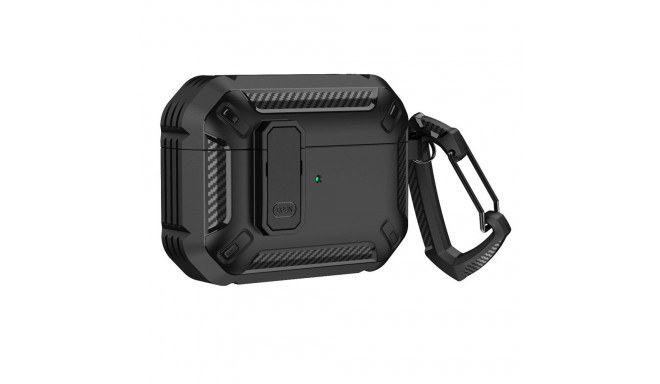 Airpods 4 Armor Case with Carabiner - Black