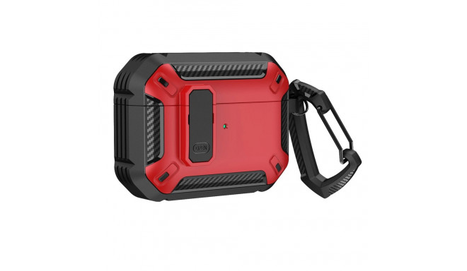 Airpods 4 Armor Case with Carabiner - Red