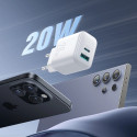 Joyroom JR-TCF21 network charger USB-C / USB-A 20W PD / QC 3.0 - white