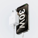 Joyroom JR-TCF24 USB-C PD 30W QC SFC network charger - white + 1m USB-C cable Joyroom JR-TCF24 USB-C PD 30W QC SFC network charger - white + 1m USB-C cable
