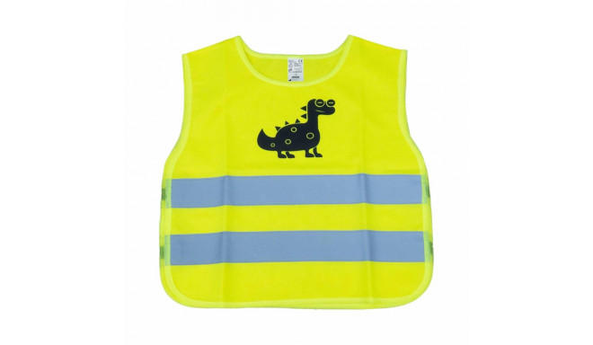 Laste kollane helkurvest dinosaurusega amio-03936