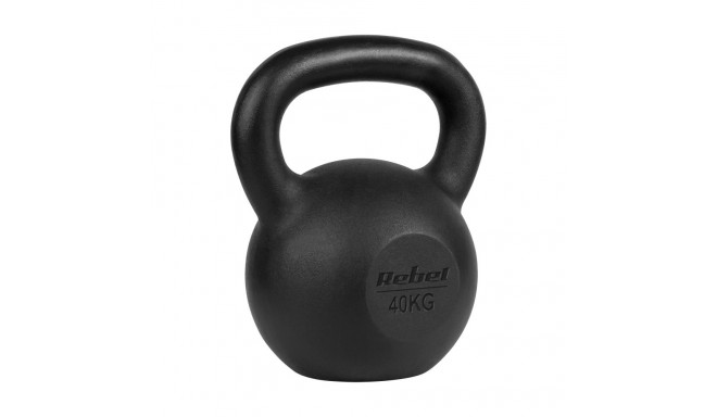 Kettlebell żeliwny 40kg, REBEL ACTIVE