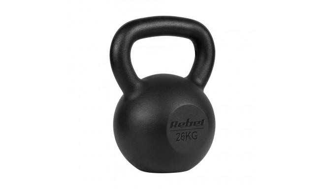 Kettlebell żeliwny 26kg, REBEL ACTIVE