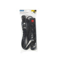 98-749# Võrgupikendusjuhe PR-570WSP 5-pesaline maandusega + lüliti 5m must (3x1,5mm)