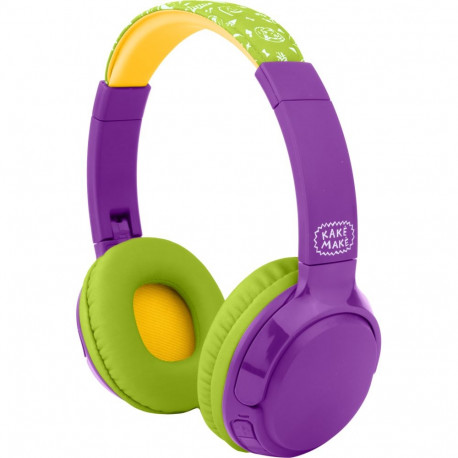 Kakė Makė Wireless Kids Headphone Green-Purple