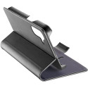 Kaardivahega mobiiliümbris Cellular Line Galaxy A16 Wallet Book Case, must