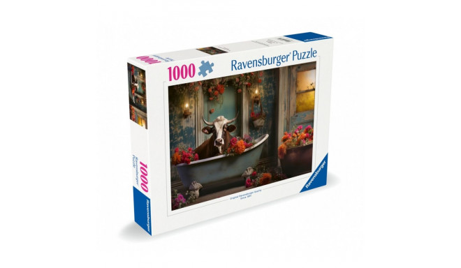 Puzzle 1000 pieces Cow in the bath