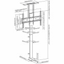 ART TV mount -elevator AR-93M 37-80'' 60KG