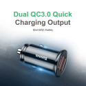 BASEUS car charer 2x USB Quick Charger QC3.0 30W Black CCALL-YD01