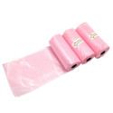 Plastic bags for dog excrement STRONG 8 rolls 120 pcs RC-K-778 pink