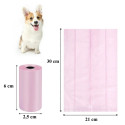 Plastic bags for dog excrement STRONG 8 rolls 120 pcs RC-K-778 pink