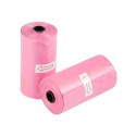 Plastic bags for dog excrement STRONG 8 rolls 120 pcs RC-K-778 pink