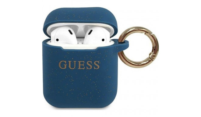 GUACCSILGLBL Guess Silicone Case for Airpods 12 Blue
