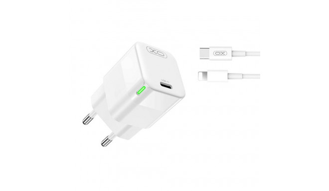 Wall charger XO CE06, 30W, USB-C, with cable Lightning