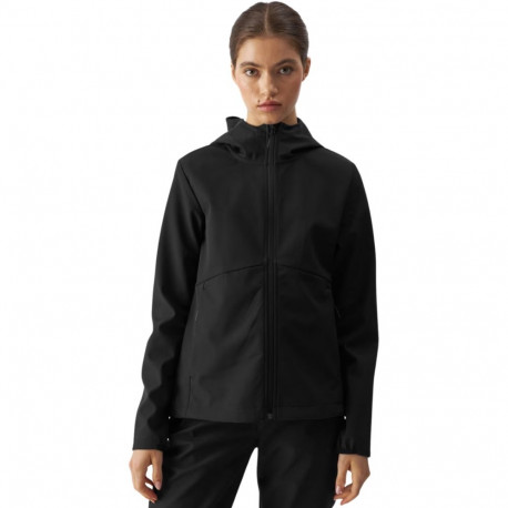 Kurtka damska softshell 4F F285 głęboka czerń 4FWAW24TSOFF285 20S  L
