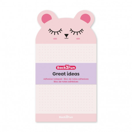 Märkmepaber iseliimuv B2F ANIMAL BEAR 60 lehte Miquelrius