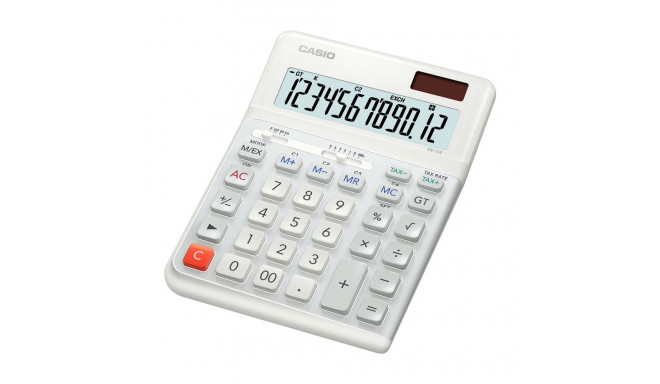 Lauakalkulaator Casio DE-12E-WE White(valge) Ergonoomiline, paremakäelisele, 12-kohaline, tava- ja p