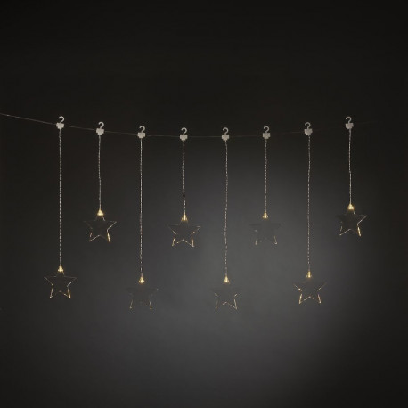 Valguskardin, 8 akrüülist tähte, K-38/59cmx L-1.05m, IP20 / siseruumi