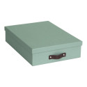 Dokumendikarp A4 Oskar Bigso Box, Canvas Paper Laminate Soft Teal C16