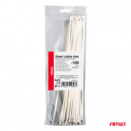 Roostevaba kinnitusvits 4,6x300mm, 100tk klamber