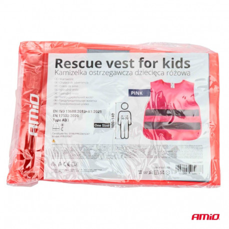 Helkurvest lastele roosa