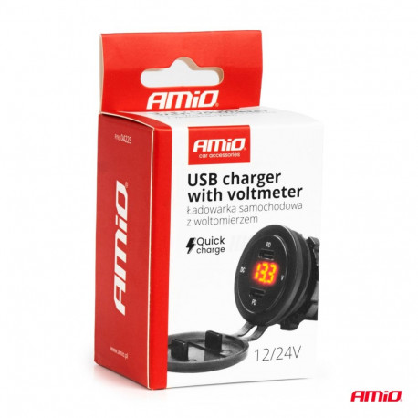 Laadija 2x USB-C voltmeeter taustavalgus