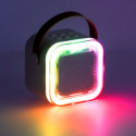Karaoke komplekt 2 mikrofoni + kaasaskantav kõlar BLUETOOTH USB LED beež