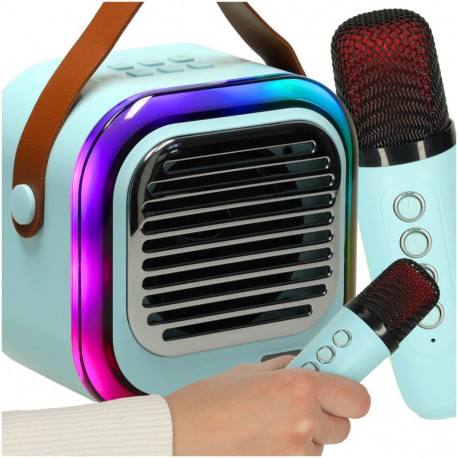 USB Bluetooth karaoke kõlar sinine