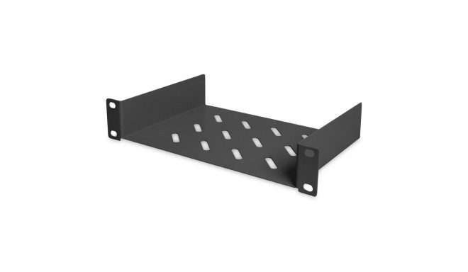 DIGITUS 254mm (10") 1U fixed shelf, 150mm depth, black color