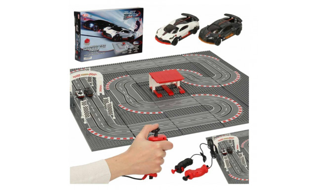 RoGer Police Car racing track 64x64cm