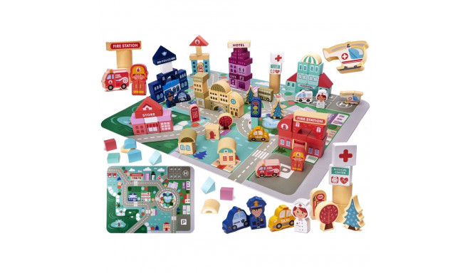 RoGer Educational Wooden puzzle "City" 100el.