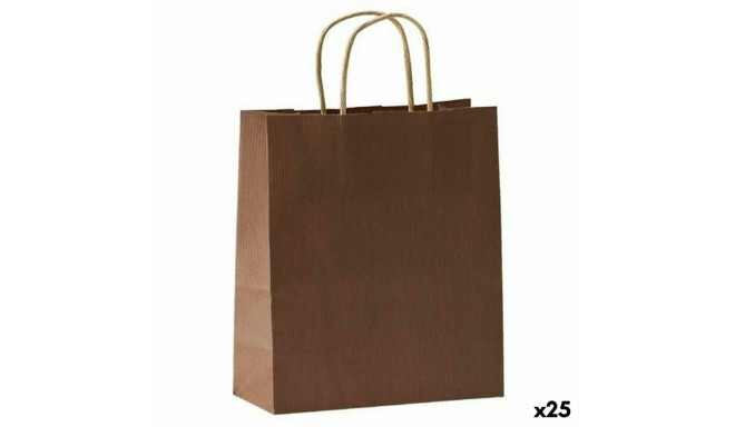Bags Fama Dark brown With handles 125 g/m² 31 x 11 x 42 cm Rectangular (25 Units)