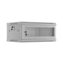 RACK CABINET 19" WALL-MOUNT 4U/600X450 WITH PERFORATED DOOR GREY LANBERG (FLAT PACK)