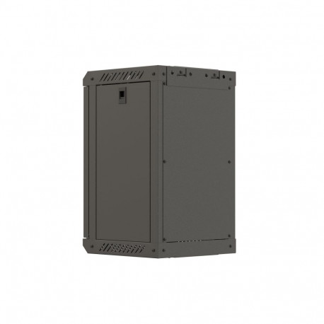 RACK CABINET 10" WALL-MOUNT 9U/300X300 (FLAT PACK) WITH GLASS DOOR BLACK LANBERG
