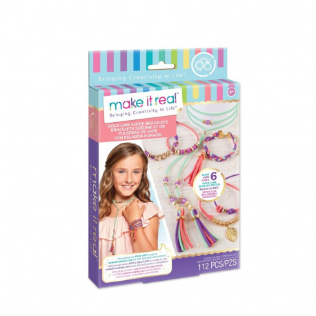 MAKE IT REAL DIY Rotaslietu komplekts Zamšādas rokassprādzes