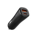 Autolaadija adapter ArcStation Essential 48W, USB + USB-C, must, Spigen