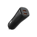 Autolaadija adapter ArcStation Essential 50W, 2 x USB-C, must, Spigen