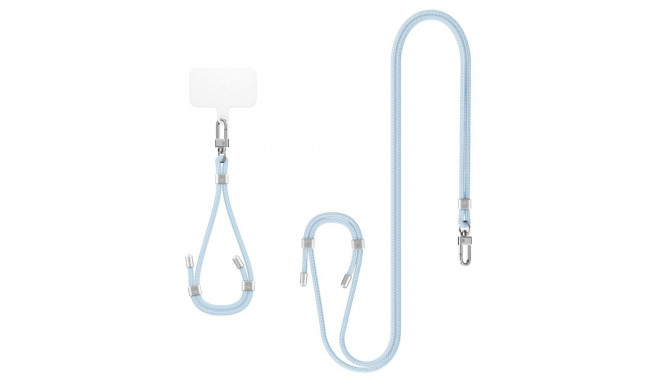 Kaelapael Crossbody Strap + käepael + kinnitusaas telefoniümbrisele, helesinine, Spigen