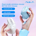 Aula SC150 Super Mini 2in1 2.4G Wireless / Bluetooth + USB Wired mouse with battery Blue