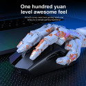 Aula F813 2in1 RGB Gamin 2.4G Wireless + USB Wired Mouse 7 button 800-4800dpi with battery Black