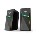 Aula N-521 Võimas Helipakett PC / Sülearvuti 2.0 10W Stereo Kõlarid 3.5mm + USB RGB + Kaugjuhtimispu
