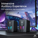 Aula N-108 Stiilne Kompaktne PC / Notebook 2.0 10W Stereo Kõlarid 3.5mm + USB RGB + Kaugjuhtimine Mu