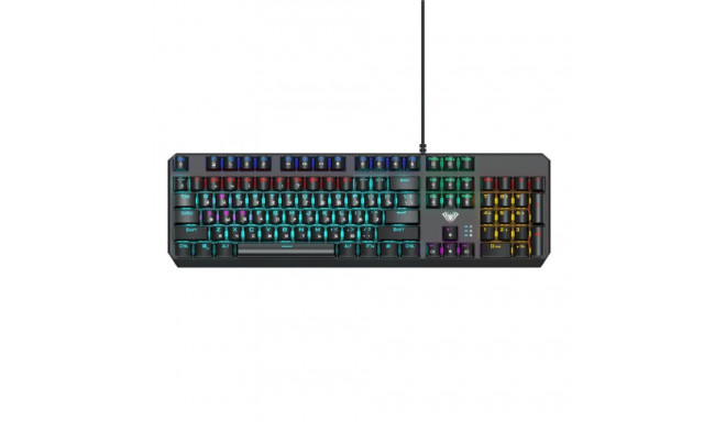 Aula F2066-II Reaalne Mehaaniline Klaviatuur Mängimiseks USB Kaabel 1.6m 106 klahvi EN / RUS RGB Led