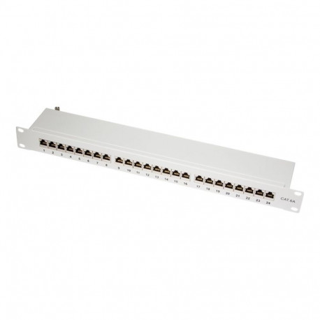 LOGILINK NP0060 LOGILINK-  Patch Panel 19-mounting Cat.6A STP 24 ports, grey