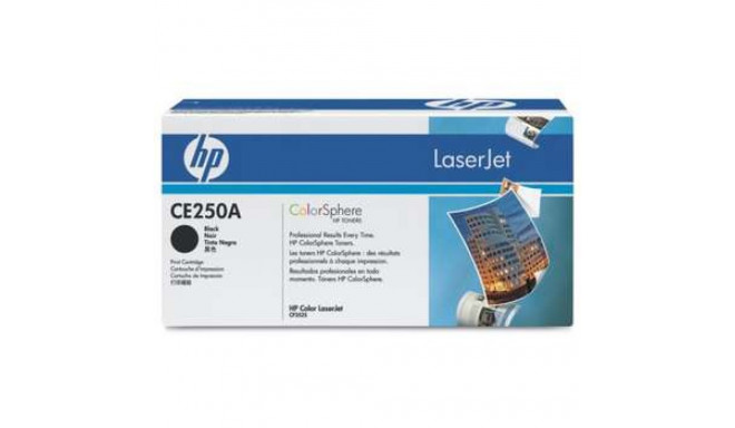 HP Toner CE250A Must ColorSphere Värviline LaserJet CP3525