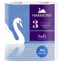 Туалетная бумага HARMONY Soft 4 рулонов (3 слоя, белая)