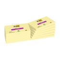 Post-it® Super Sticky Notes, Canary Yellow, 76 mm x 127 mm, 90 Sheets/Pad, 12 Pads/Pack, Cardboard P