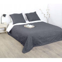 BEDSPREAD+2 CASES GREY 240X260+60X60